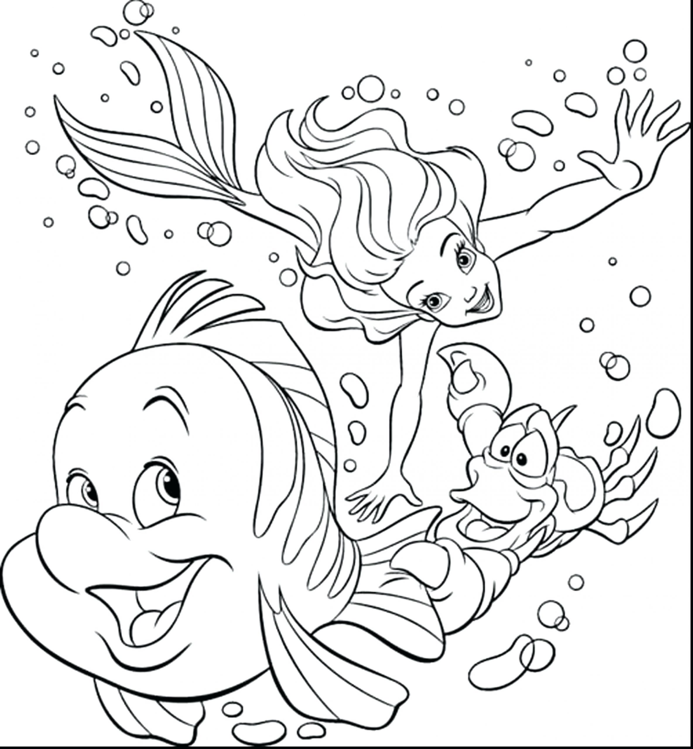 Coloring Pages : Coloring For Kids Ariel Free And Eric To ...