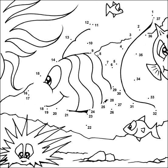 Pin by Debra Norwood on Connect the Dots | Coloring pages, Fish ...