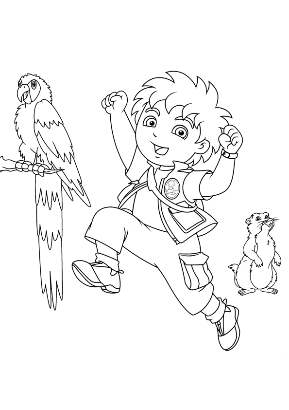 Go Diego Coloring Pages For Kids | Cartoon Coloring pages of ...