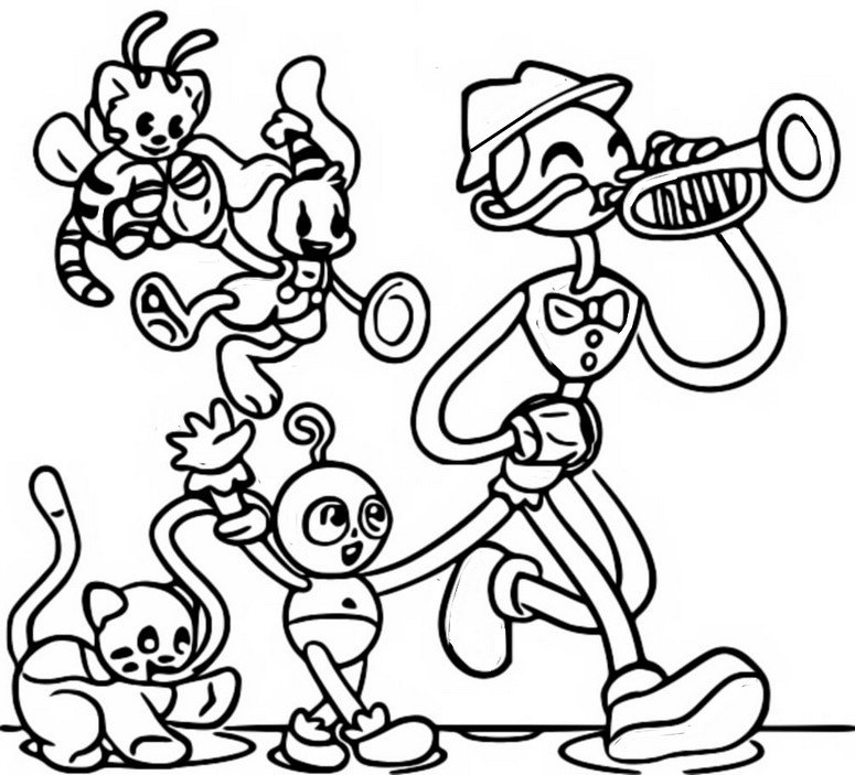 Coloring page Poppy Playtime : Let the music! 14