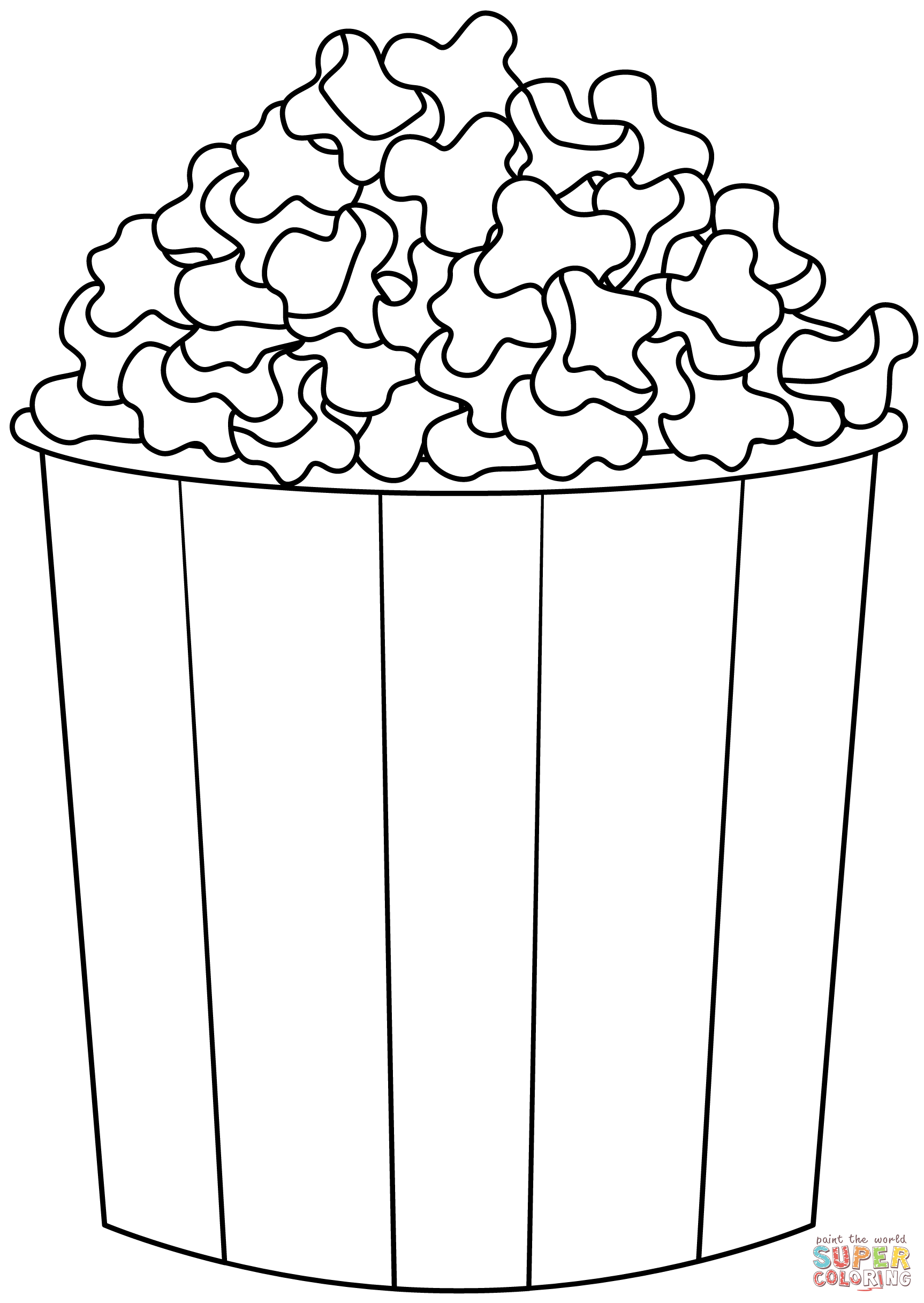Popcorn coloring page | Free Printable Coloring Pages