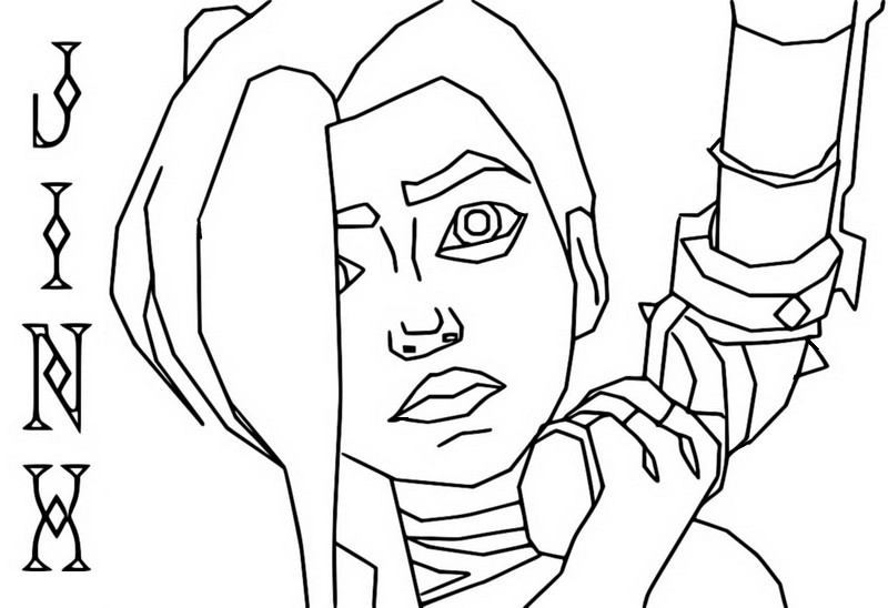 Coloring page Arcane : Jinx 2