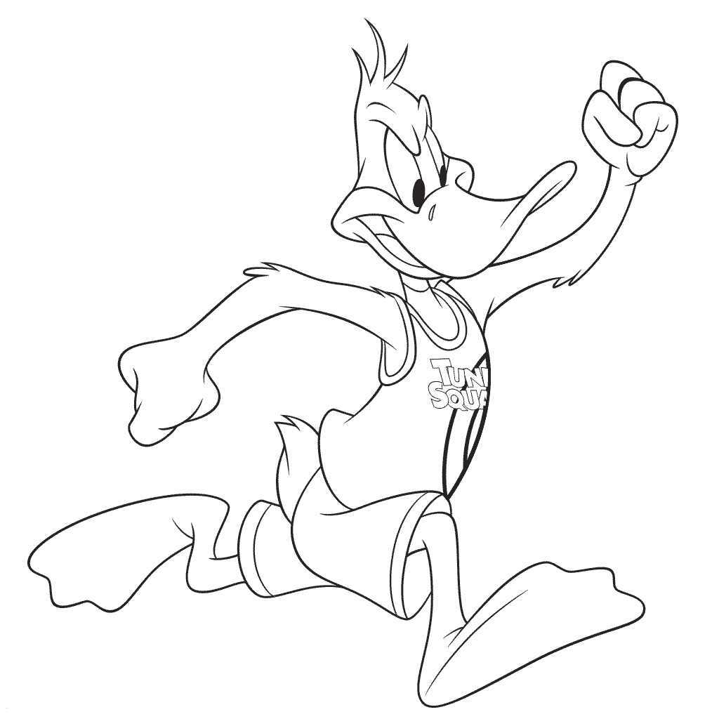 Space Jam A New Legacy Coloring Page Daffy Duck - ScribbleFun | Mini  drawings, Cartoon drawings, Pictures to draw