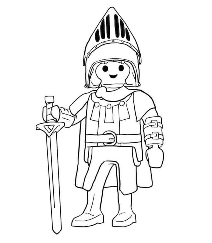 Medieval Knight coloring book from Playmobil to print and online