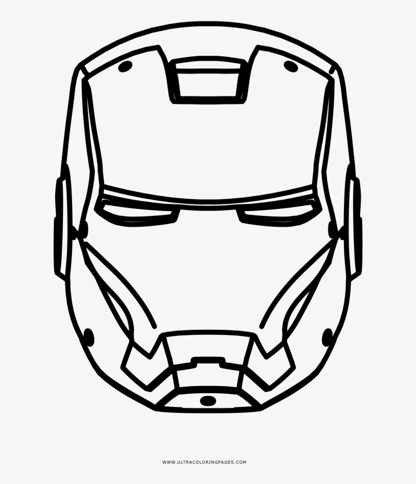 Iron Man Coloring Page - Iron Man Drawing Of Face Transparent PNG -  1000x1000 - Free Download on NicePNG