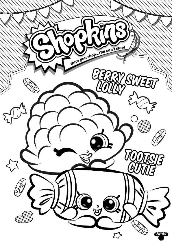 Kids-n-fun.com | Coloring page Shopkins berry sweet lolly tootsie cutie