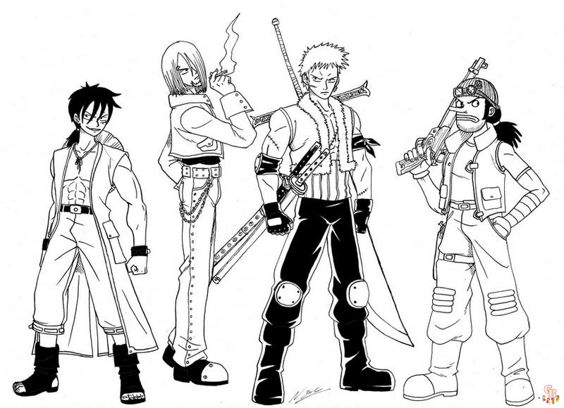 Explore the World of One Piece with Free Printable Coloring Pages