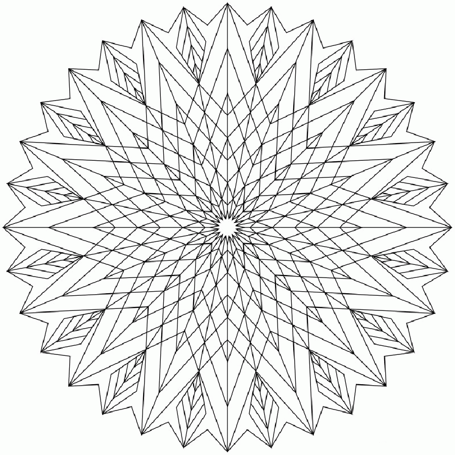 Geometric Abstract Coloring Page - Free Printable Coloring Pages for Kids