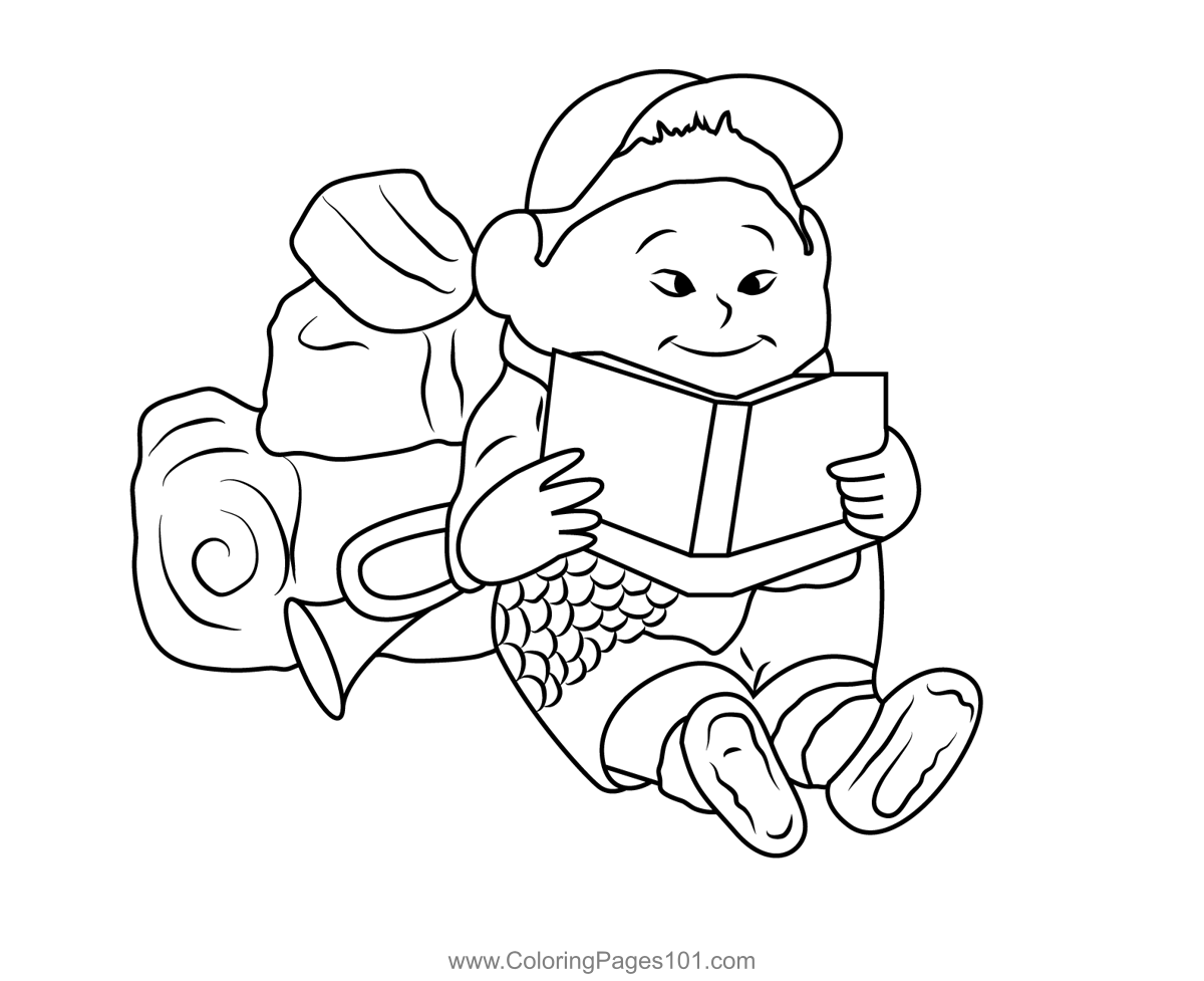 Russell Reading A Book Coloring Page for Kids - Free Up Printable Coloring  Pages Online for Kids - ColoringPages101.com | Coloring Pages for Kids