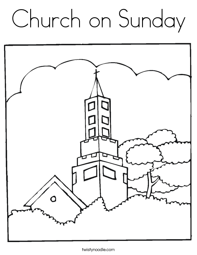 Churches Coloring Pages - Twisty Noodle