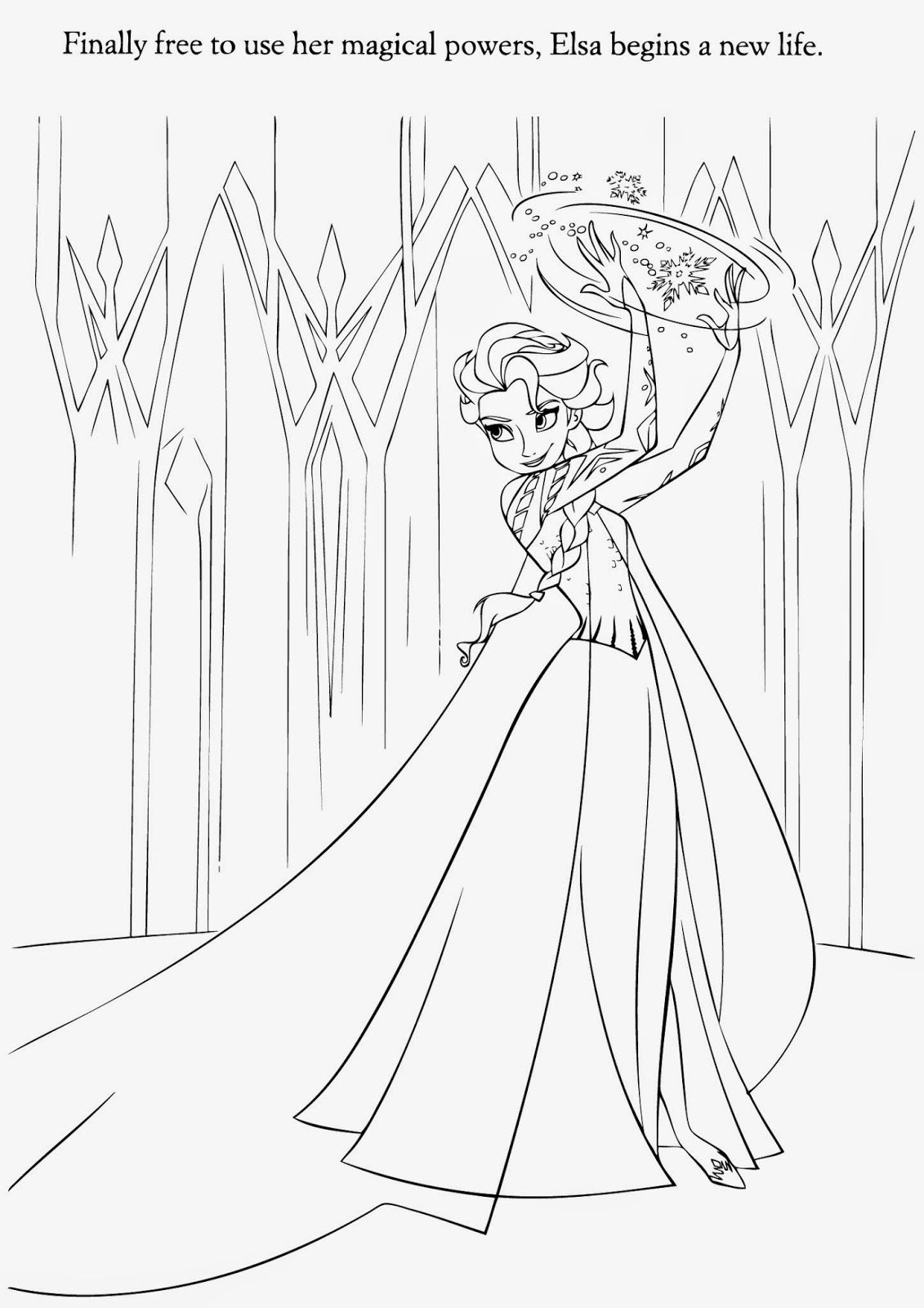 Frozen Coloring Pages Elsa Let It Go - HiColoringPages