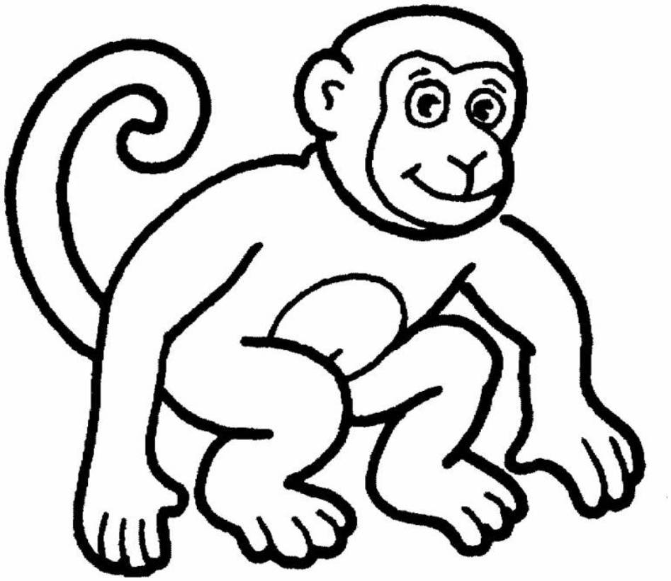 Monkey - Coloring Pages for Kids and for Adults