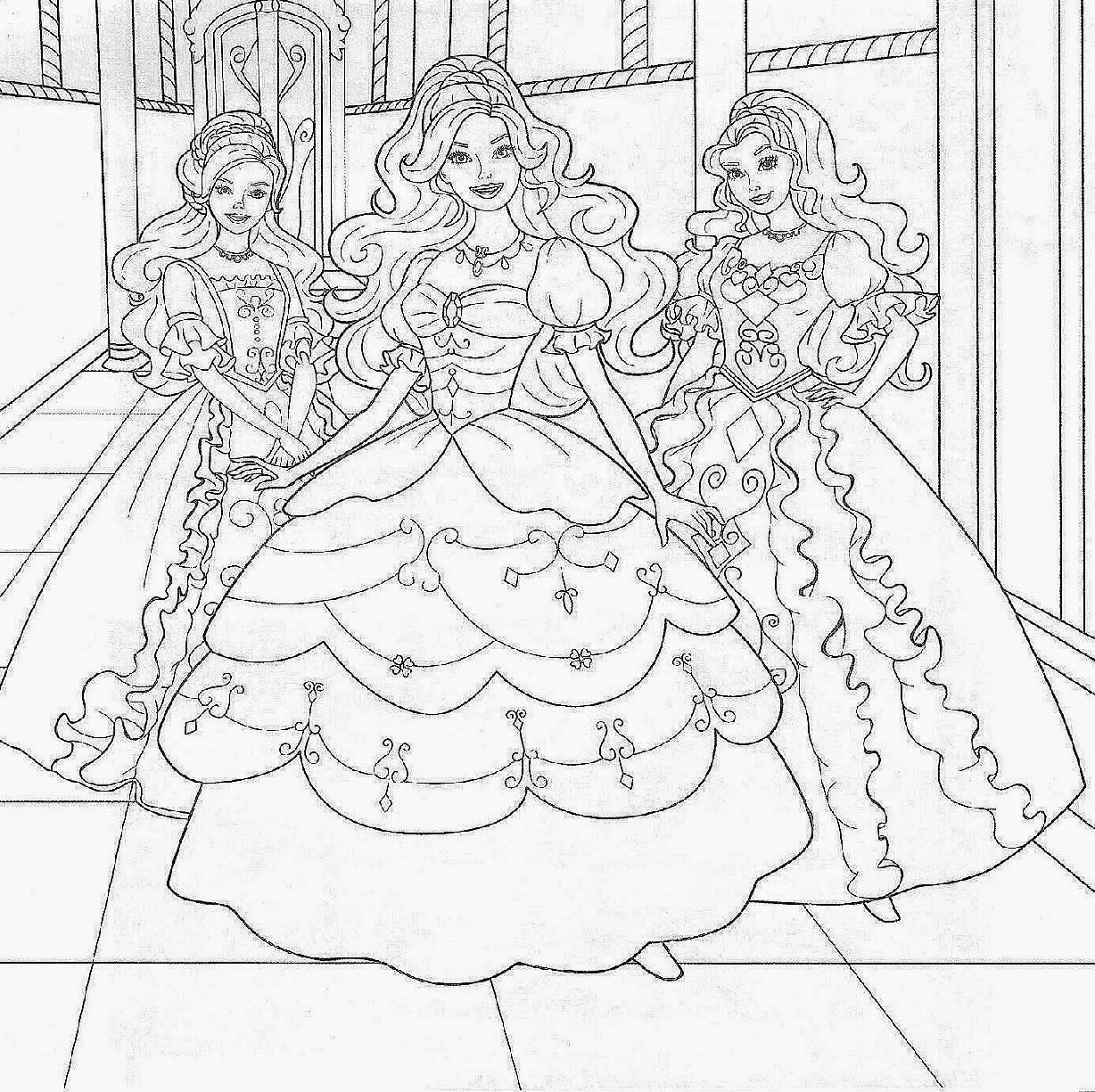 Barbie Island Princess Coloring Pages Free Free Barbie Princess ...