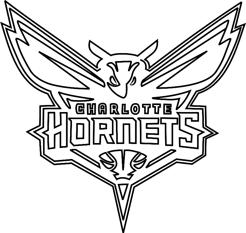 Charlotte Hornets Logo Coloring Pages - NBA Coloring Pages - Coloring Pages  For Kids And Adults