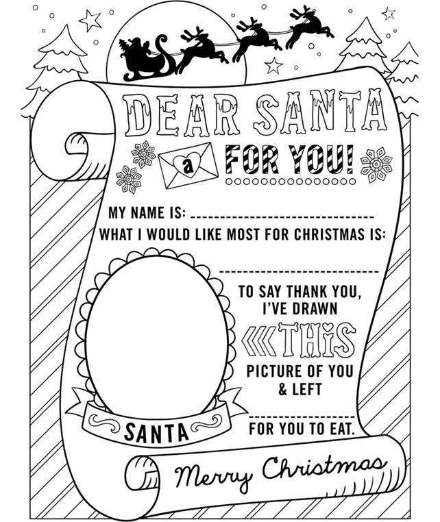 Wish List to Santa Coloring Page | crayola.com