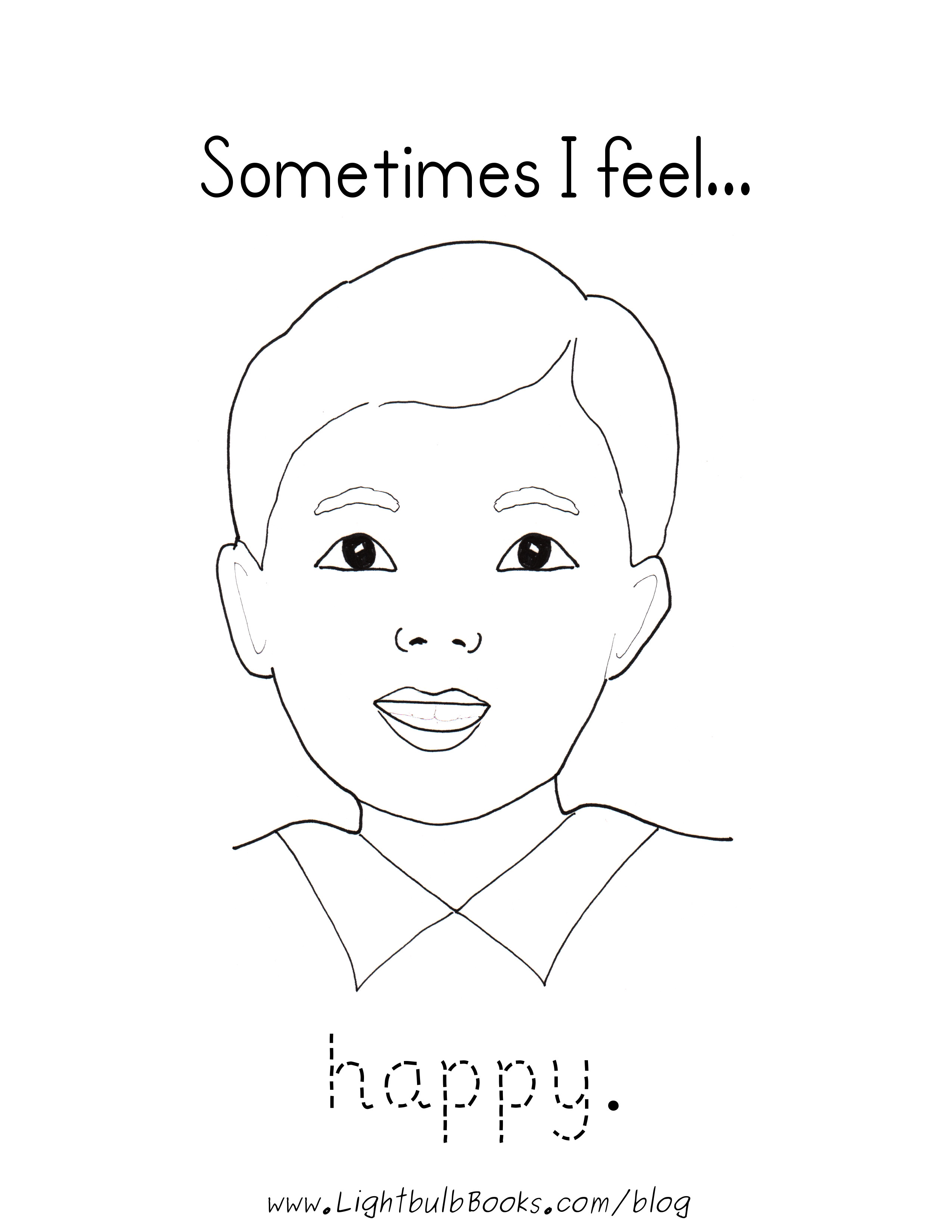 Happy - Feelings Coloring Page