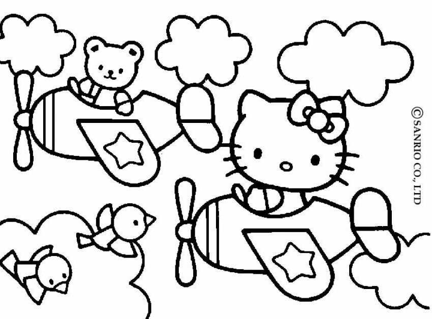 Colouring Pictures For Kids Hello Kitty | Free coloring pages for kids