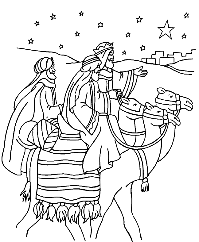 Coloring Pages Three Kings Coloring Pages