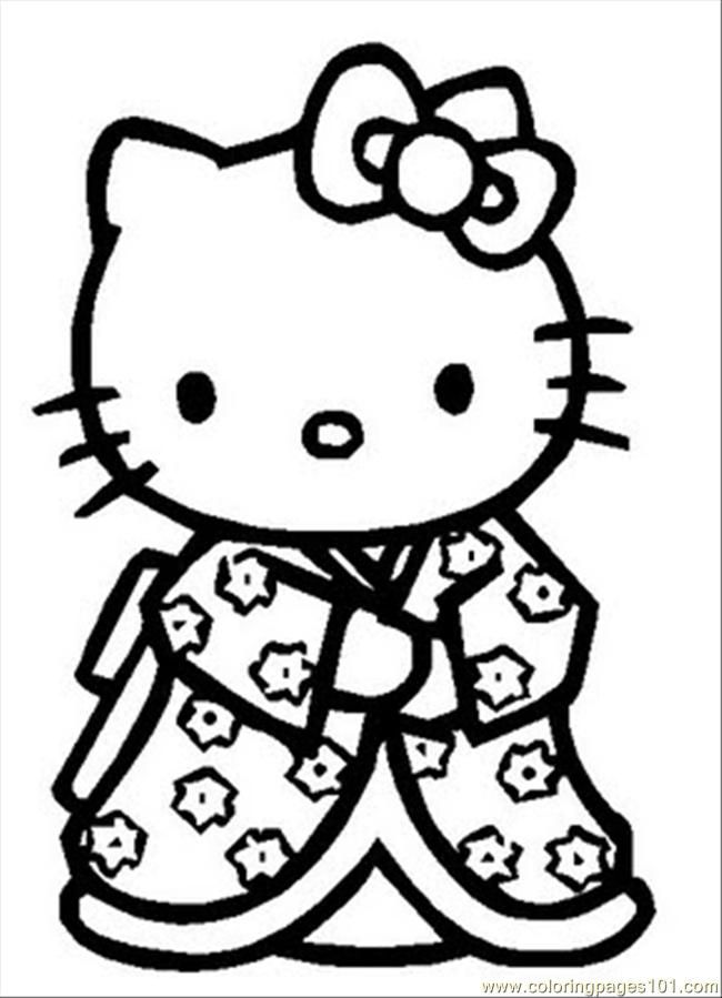 Coloring Pages Hellokitty (Cartoons > Hello Kitty) - free 