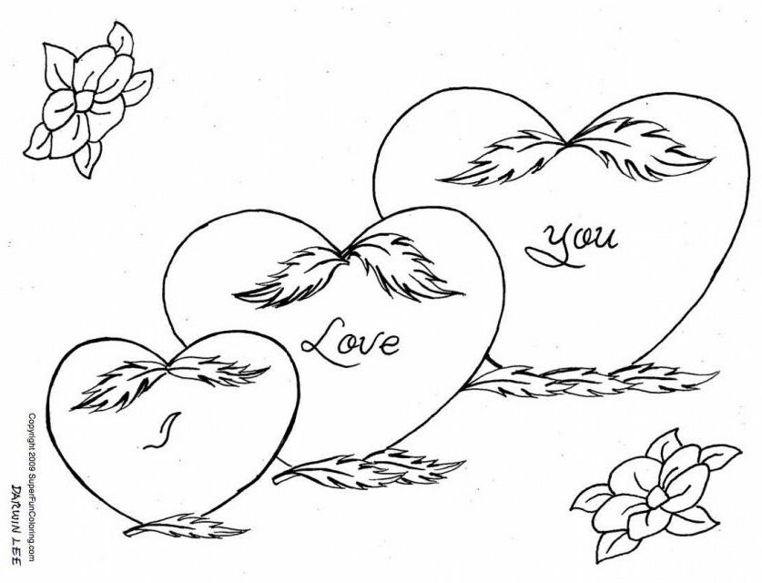 Printable Hearts Coloring Pages Printable Love Heart Coloring 