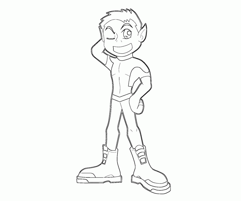 4 Beast Boy Coloring Page
