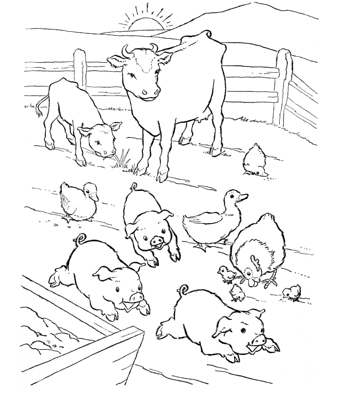 Farm Coloring Pages | ColoringMates.