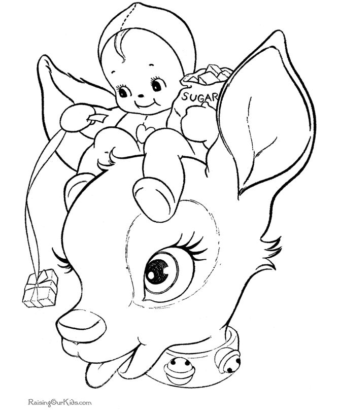 002-reindeer-coloring.gif (670×820) | Coloring Pages