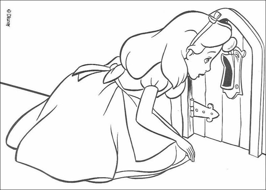 disney alice Colouring Pages