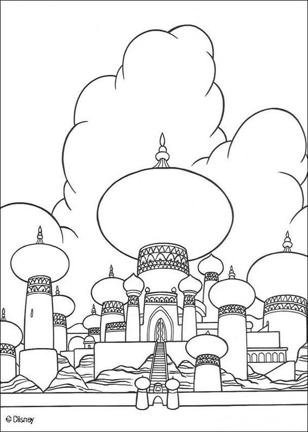 Aladdin coloring pages - Aladdin and the snake