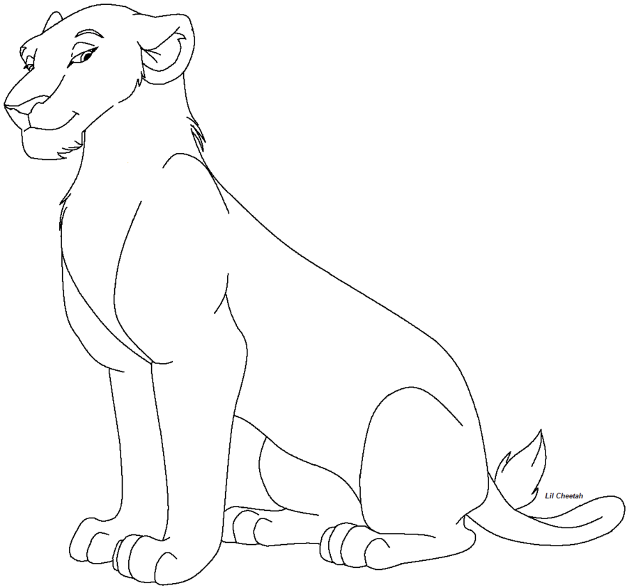 Lioness lineart by Lil-Cheetah on deviantART