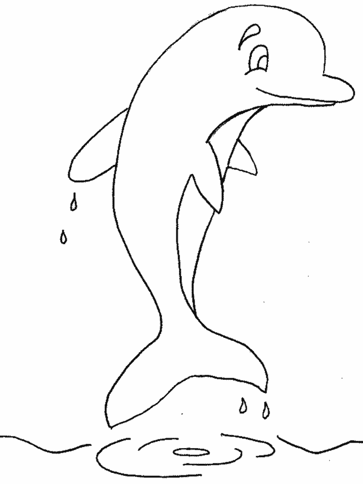 Ocean Dolphin2 Animals Coloring Pages & Coloring Book