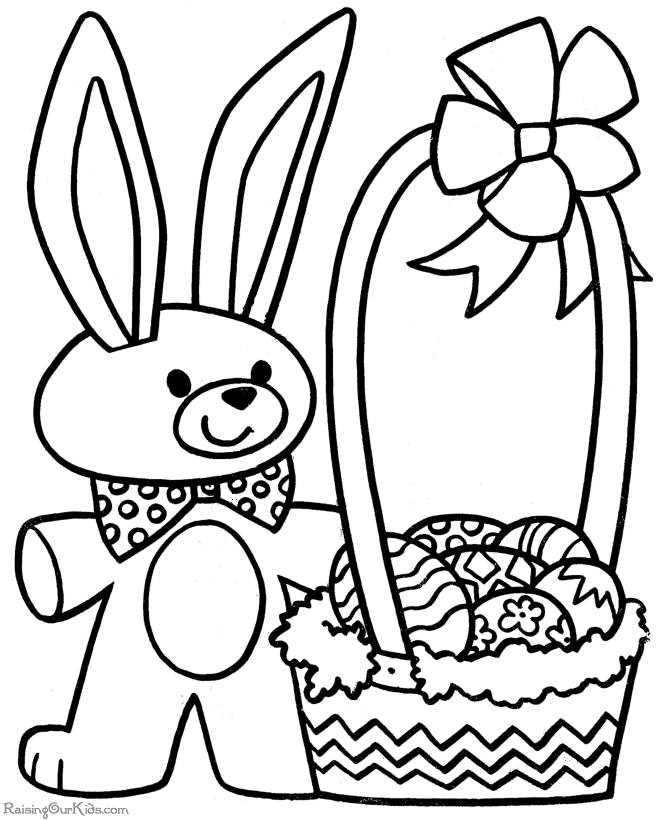 Dibujos de Conejos para colorear Â» bunny-rabbit-coloring-page-08 