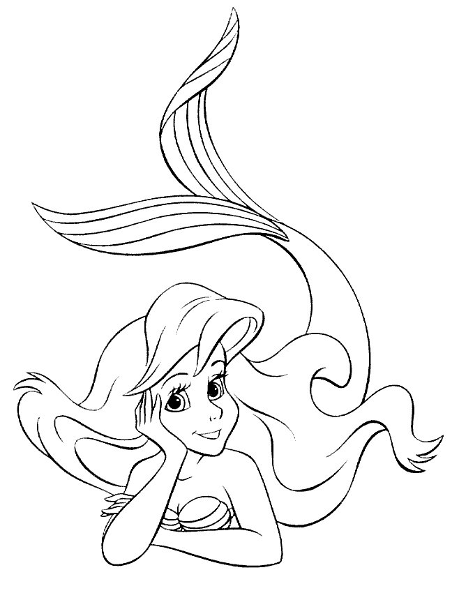 to draw Little Mermaid Colouring Pages