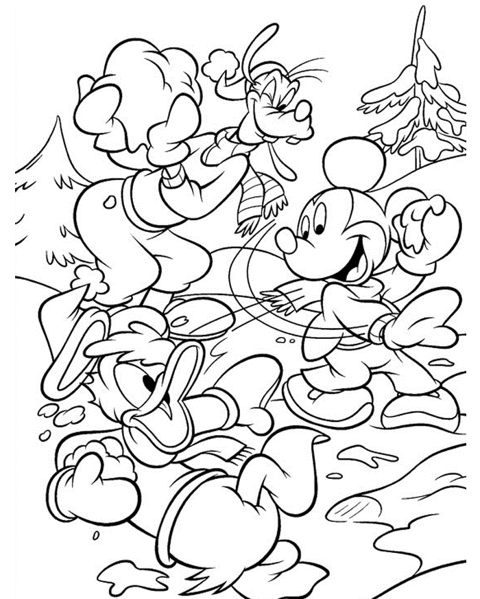 Download Disney Winter Color Pages To Print Or Print Disney Winter 