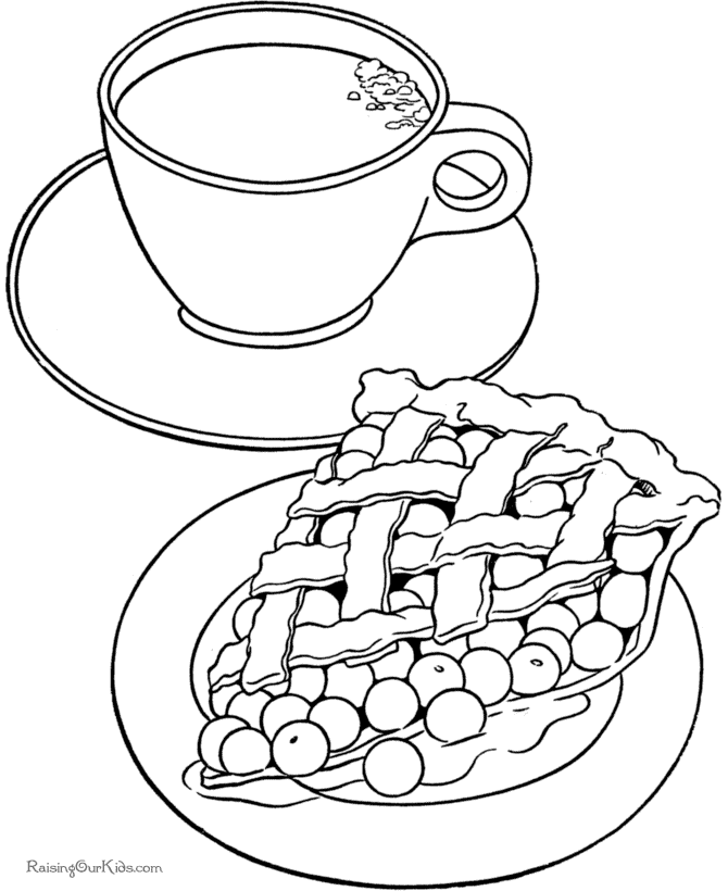 Pumpkin Pie Coloring Page Images & Pictures - Becuo