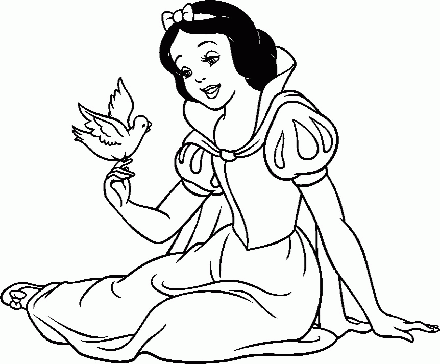 princes snow white Colouring Pages