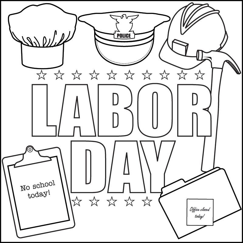 Labor Day Coloring Pages | Free Internet Pictures