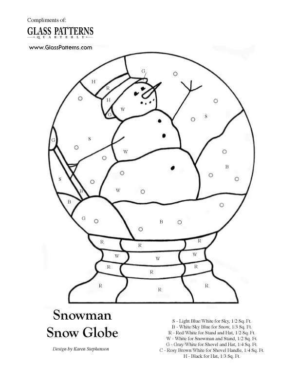 Snowman Snowglobe | coloring pages