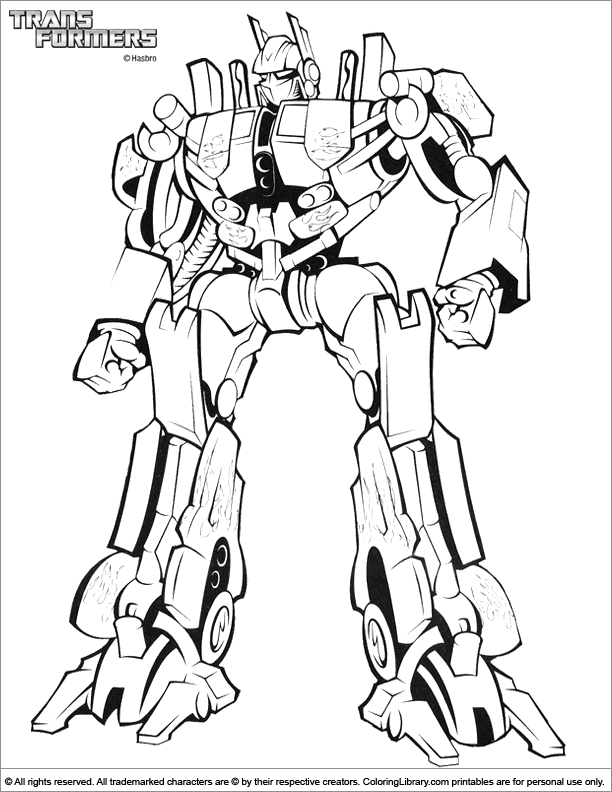 Transformers coloring picture