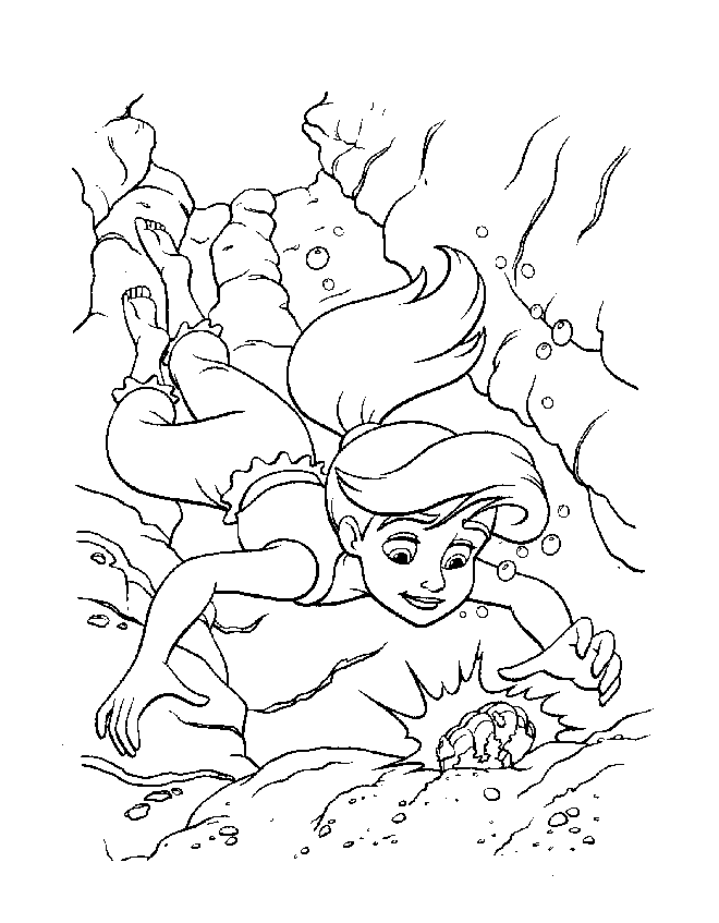 little mermaid melody Colouring Pages (page 2)