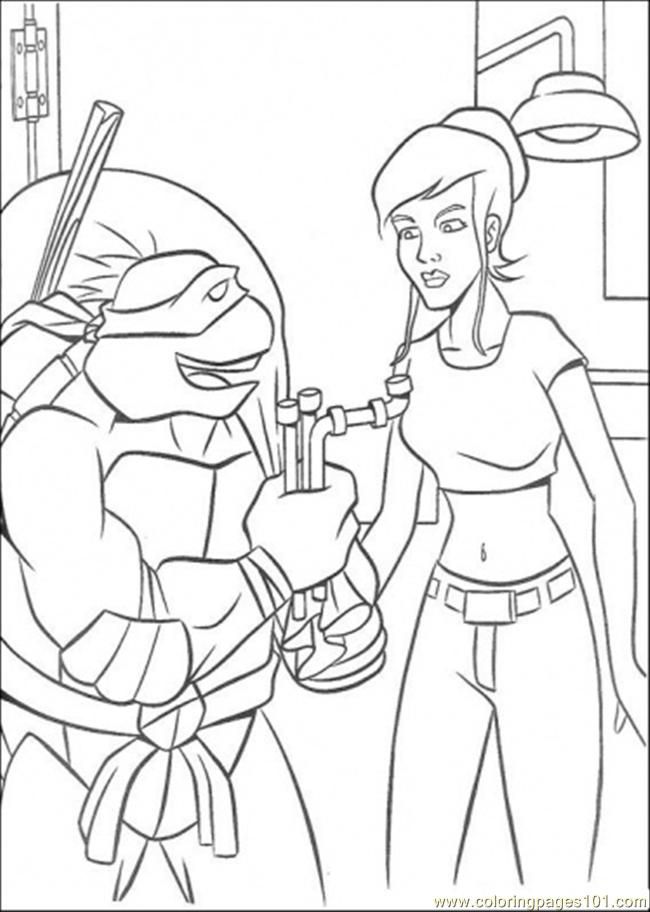 Coloring Pages Donatello And Oneil (Cartoons > Ninja Turtles 