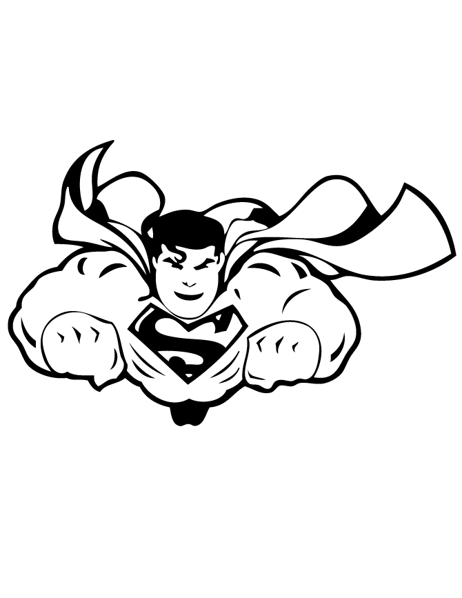Awesome Flying Superman Coloring Page | Free Printable Coloring Pages