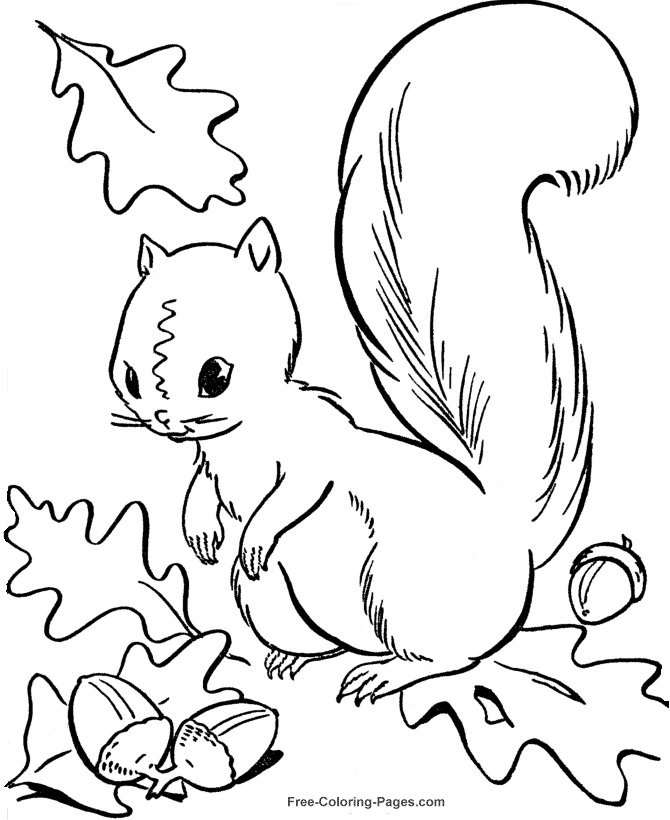Autumn Coloring Pages, Sheets and Pictures - 10