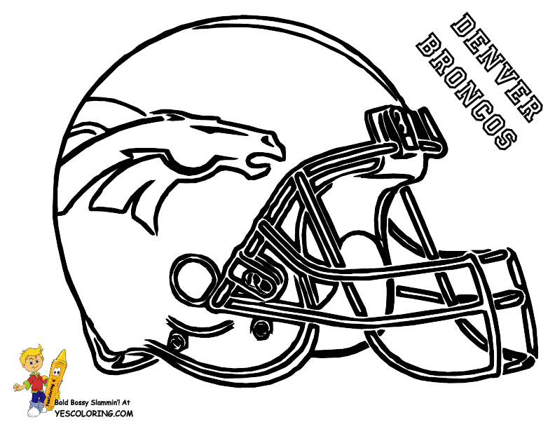 Broncos coloring page printable | Kid Super Bowl Party Ideas | Pinter…