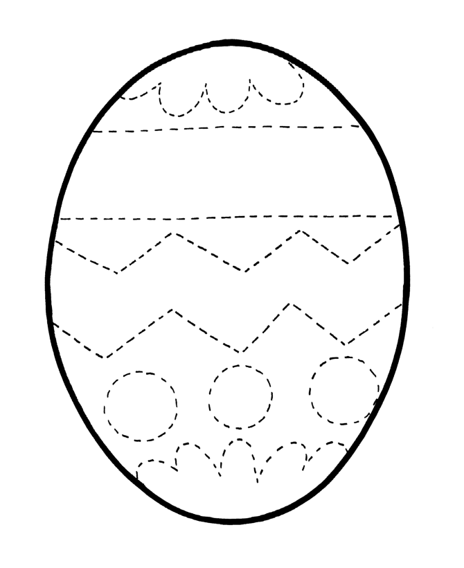 Easter Egg Coloring Pages - Easter Egg Outline Coloring Sheet 