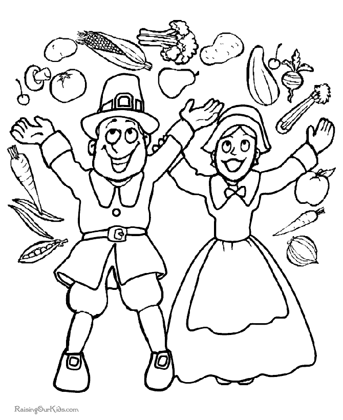 Thanksgiving food coloring pages 001
