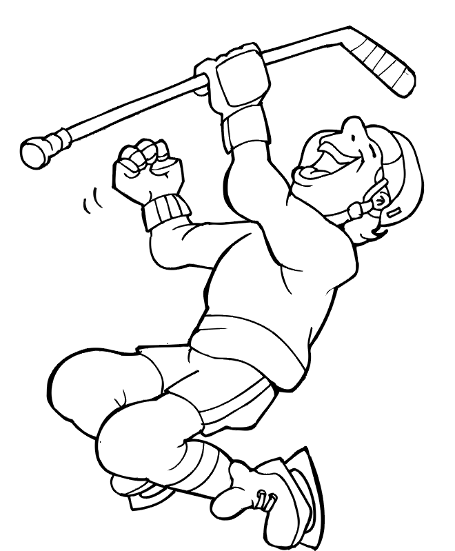 hockey colouring pages