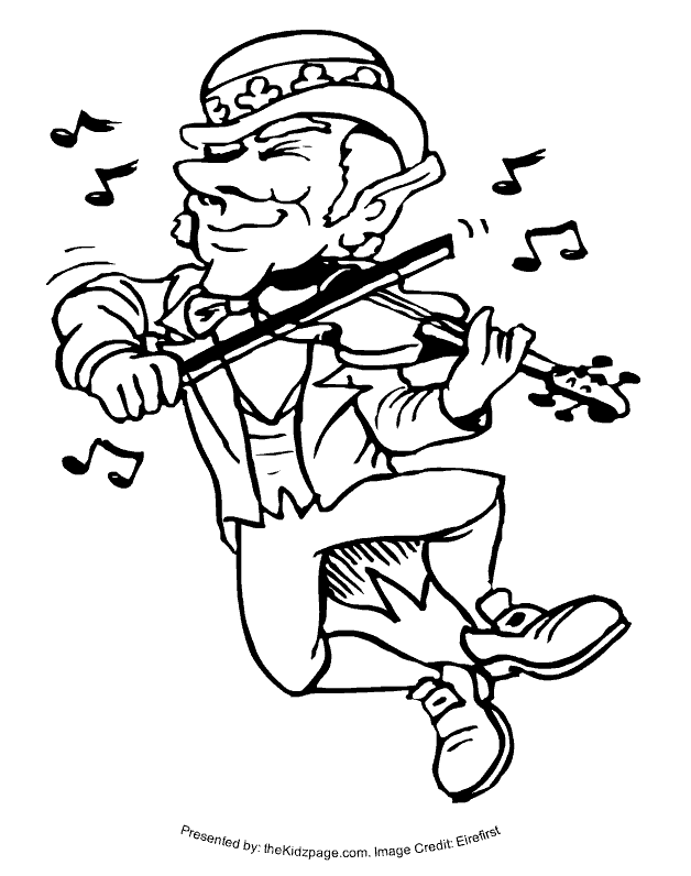 St. Patrick's Day Music - Free Coloring Pages for Kids - Printable ...
