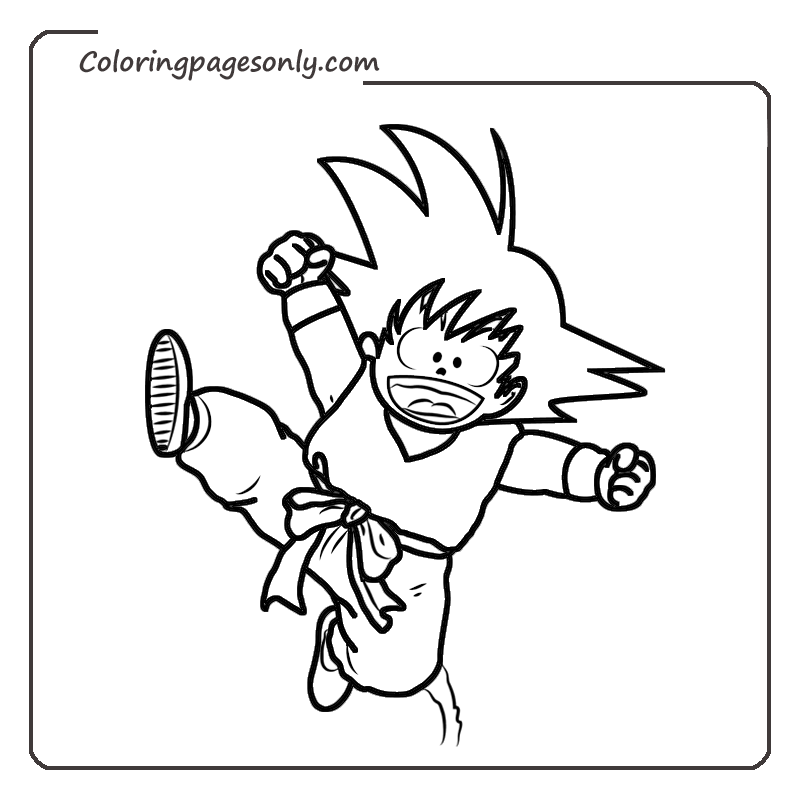 Son Goku Coloring Pages - Coloring Pages For Kids And Adults