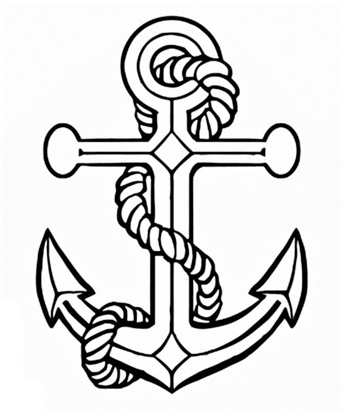 Anchor Coloring Page Anchor Coloring Pages For Kids - Anchor Tattoo -  668x800 Wallpaper - teahub.io